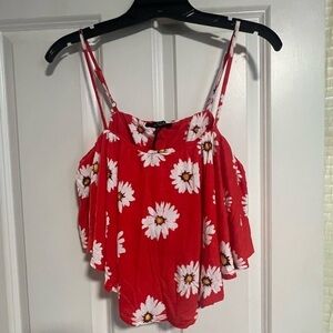 NWT Iris Basic Red/Orange Boho Crop - L